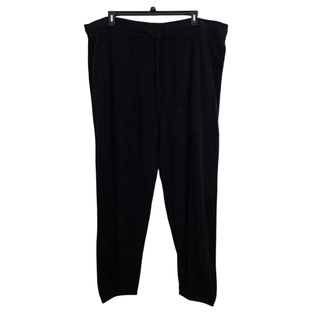 NWT Barefoot Dreams Ribbed Tunnel Jogger Pants Black Size 3X Tall CozyChic Ultra